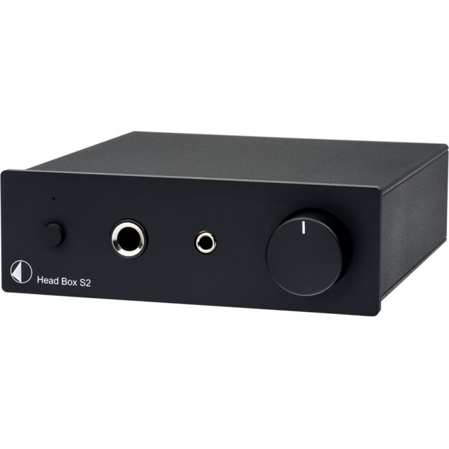 headboxs2 black radiokulma.fi Pro-Ject Head Box S2 kuulokevahvistin Laadukas mikrokokoinen kuulokevahvistin isolla ja pienellä plugilla.