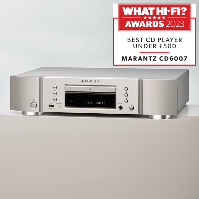 cd 6007 what hifi best 2023 Marantz CD6007 CD Soitin Marantz CD6007 on huippuluokan cd soitin edulliseen hintaan ja se valittiinkin What HiFi lehden vuoden 2023 parhaaksi cd soittimeksi alle 500€ hintaluokassa. Vakaarakenteinen cd soitin erinomaisella äänenlaadulla. Valittavissa 2 digitaalista filtteriä jonka ansiosta äänikuvan voi säätää oman maun ja laitteiston erityispiirteiden mukaiseksi.
