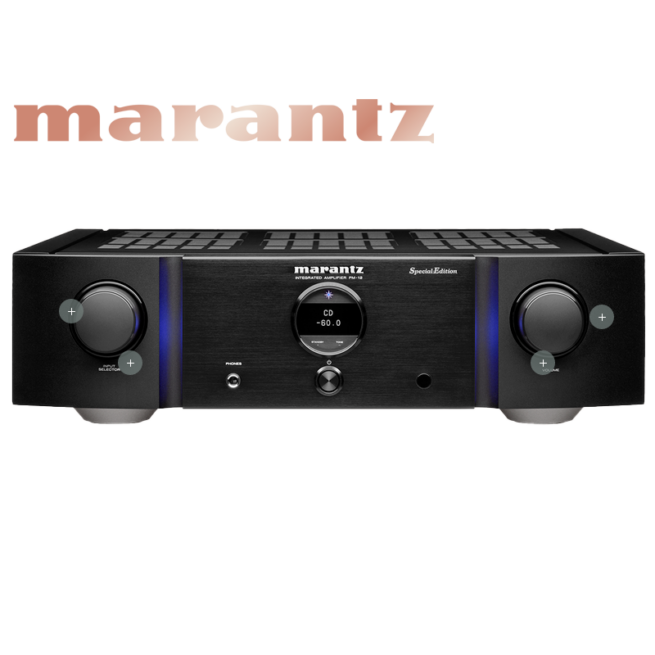 pm 12se musta radiokulma.fi Marantz PM-12SE Special Edition stereovahvistin, Musta Tässä se nyt on, audiofiilien aarre! Marantz PM-12SE Special Edition -stereovahvistin, nyt erikoishintaan 2400€ (säästä 1099€). Älä missaa tätä ainutlaatuista tilaisuutta päivittää äänentoistojärjestelmäsi parhaaseen mahdolliseen. Tämä tinkimättömästi suunniteltu ja toteutettu Special Edition vahvistin tarjoaa vertaansa vailla olevan HiFi äänentoiston joka ylittää kaikki odotukset. Puhtaasti analoginen vahvistin joka soveltaa PM-10 lippulaivamallista tuttua vahvistinsuunnittelua. Runsas virranantokyky 100 wattia per kanava (8-ohm, 20hz-20kHz) ja 200W per kanava (4-ohm, 20hz-20kHz).