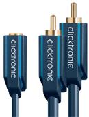 Clicktronic Y-Adapteri 3.5mm (n) - 2xrca (u)