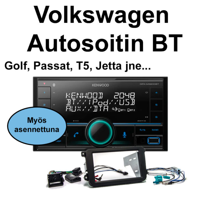 Volkswagen 2DIN Bluetooth autoradio Golf, Passat, T5 jne...