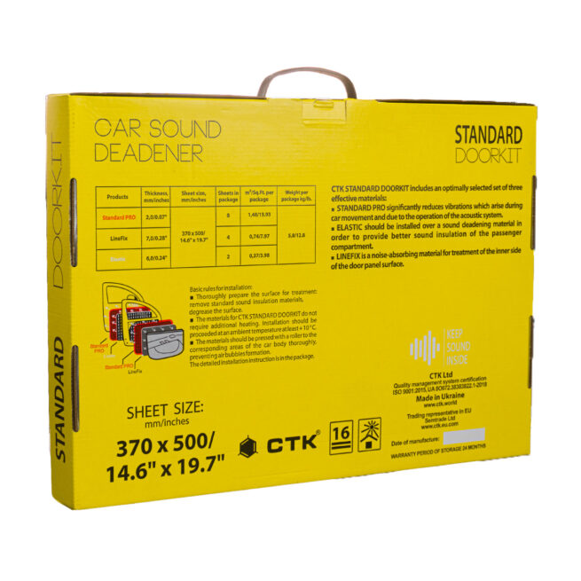 DoorKit 6 CTK Doorkit on valmis setti, jolla vaimennat kaksi ovea erittäin tehokkaasti.