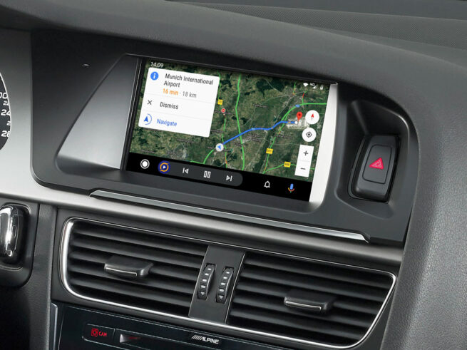 Alpine Audi A4 Navigation System X703D A4 2 Alpine X703D Audi -soitin A4, A5, Q5 Navigointi TomTom kartoilla ja 3v. ilmaisilla päivityksillä Apple CarPlay Android Auto 7″ kosketusnäyttö Bluetooth, USB, AuxIn, HDMI In / Out, ym.ym.HUOMIO: X703D soittimen asentaminen EI onnistu kotikonstein, joten soittimen asennuttamiseen suosittelemme käyttämään ammattitaitoista asentamoa. Yhteensopiva: Audi A5 2007-2016 (Chorus, Concert, Symphony) Ei autoihin, joissa Audi MMI Navigation tai Navigation plus Audi A4 2007-2015 (Chorus, Concert, Symphony) Ei autoihin, joissa Audi MMI Navigation tai Navigation plus HUOMIO: Audi A4 ja Audi A5 vaativat aina G-KTX-A4L asennussarjan, joka myydään erikseen. Audi Q5 2009-2015 (Chorus, Concert, Symphony) Ei autoihin, joissa Audi MMI Navigation tai Navigation plus HUOMIO: Audi Q5 vaatii aina G-KTX-Q5L asennussarjan, joka myydään erikseen.