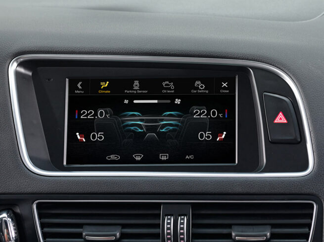 Audi Q5 Vehicle Information Climate Control X703D Q5 Alpine X703D Audi -soitin A4, A5, Q5 Navigointi TomTom kartoilla ja 3v. ilmaisilla päivityksillä Apple CarPlay Android Auto 7″ kosketusnäyttö Bluetooth, USB, AuxIn, HDMI In / Out, ym.ym.HUOMIO: X703D soittimen asentaminen EI onnistu kotikonstein, joten soittimen asennuttamiseen suosittelemme käyttämään ammattitaitoista asentamoa. Yhteensopiva: Audi A5 2007-2016 (Chorus, Concert, Symphony) Ei autoihin, joissa Audi MMI Navigation tai Navigation plus Audi A4 2007-2015 (Chorus, Concert, Symphony) Ei autoihin, joissa Audi MMI Navigation tai Navigation plus HUOMIO: Audi A4 ja Audi A5 vaativat aina G-KTX-A4L asennussarjan, joka myydään erikseen. Audi Q5 2009-2015 (Chorus, Concert, Symphony) Ei autoihin, joissa Audi MMI Navigation tai Navigation plus HUOMIO: Audi Q5 vaatii aina G-KTX-Q5L asennussarjan, joka myydään erikseen.