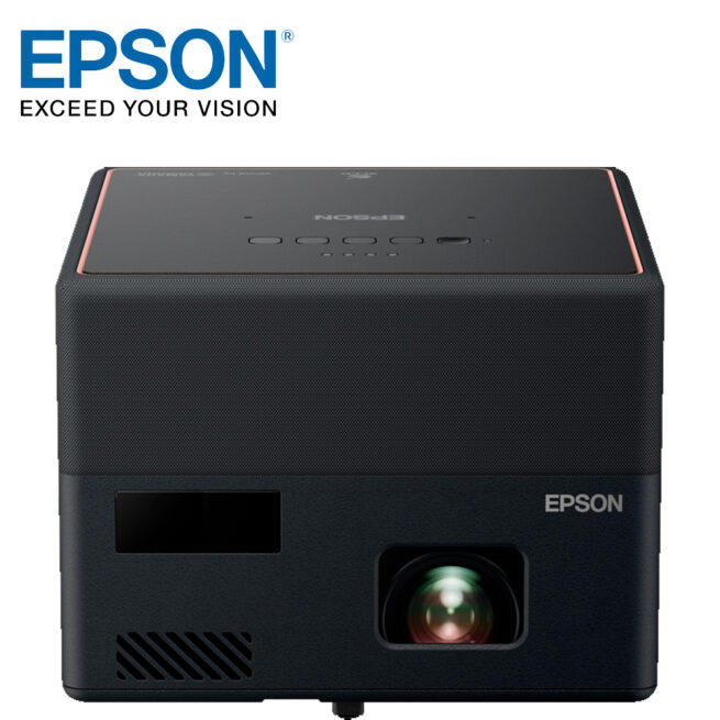 Epson EF 12 tuotekuva Epson EF-12 3LCD Full HD -kannettava laserprojektori Suurenna viihdesisältösi missä ja milloin tahansa tällä tyylikkäällä, uuteen EpiqVision Mini -sarjaan kuuluvalla pienikokoisella laserprojektorilla, jossa on Android TV™ ja Yamahan tarjoama äänimaailma. Muotoilultaan tyylikäs ja hienostunut projektori pitää sisällään vaikuttavia ominaisuuksia. Laite on helppo siirtää huoneesta toiseen, ja se heijastaa lähes välittömästi ja mihin suuntaan tahansa. Älykkäiden ratkaisujen ja Yamahan äänimaailman ansiosta se on täydellinen ratkaisu. Epsonin 3LCD-tekniikan ansiosta kuvat ovat kirkkaampia ja eloisampia.      