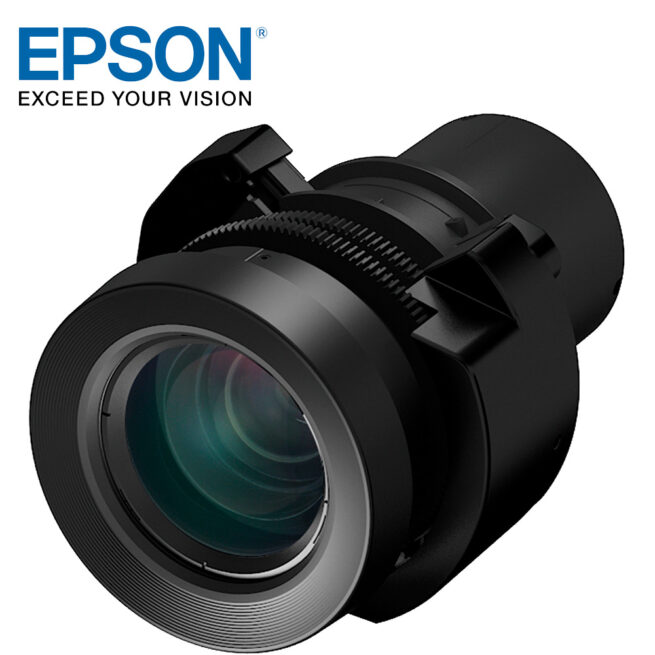 Epson optiikka ELPLM08 Epson ELPLM08 Mid Throw 1 G7000/L1000 -sarjan optiikka Epson ELPLM08 keskipitkän etäisyyden linssi G7000/L1000 -sarjan projektoreihin.