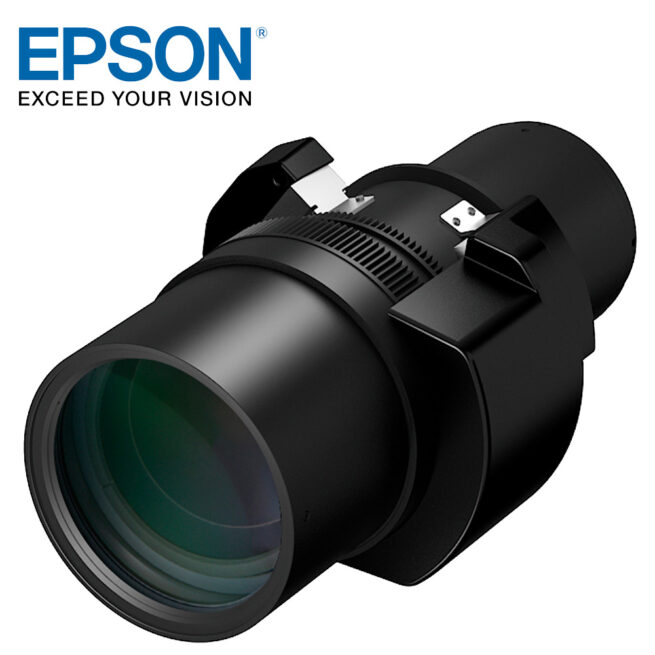 Epson optiikka ELPLM11 Epson ELPLM11 Mid Throw 4 G7000/L1000/PU2000 -sarjan optiikka Epson ELPLM11 keskipitkän etäisyyden linssi G7000/L1000/PU2000 -sarjan projektoreihin.