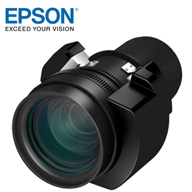 Epson optiikka ELPLM15 Epson ELPLM15 mid throw lens -optiikka projektoriin Epson ELPLM15 on keskipitkänmatkan linssi. Katso yhteensopivuus kohdasta lisätiedot.