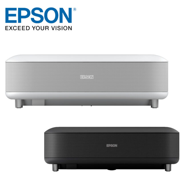 Epson LS650 tuotekuva Epson EH-LS650 4K PRO-UHD -laserprojektori Nauti viihteestä kotona täysin uudella tavalla jopa 120" koossa. Tämä tyylikäs 4K PRO-UHD1 -laserprojektori-TV kuuluu EpiqVision Ultra -mallistoon. Siinä on paljon älykkäitä ominaisuuksia, Android TV™ ja YAMAHAn ääni. Päivitä kotiteatterielämyksesi valitsemalla Epsonin erittäin lyhyen heijastusetäisyyden 4K PRO-UHD1 -laserprojektori-TV. Tyylikkään ulkonäkönsä ansiosta laite sopii täydellisesti kodin sisustukseen, ja voit uppoutua suosikkiohjelmiesi pariin Android TV:n ja YAMAHAn ääniominaisuuksien avulla. Projektori heijastaa 61 tuuman kuvan vain 3,2 cm:n etäisyydeltä seinästä, ja etäisyyttä muuttamalla voidaan kuvakoko kasvattaa jopa 120 tuumaan asti täydellisen kotiteatterielämyksen luomiseksi.