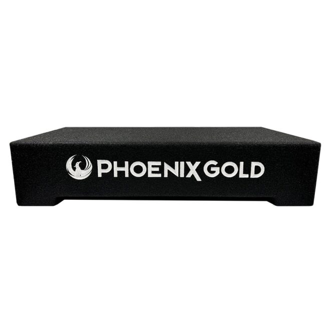 ZX210PBS subwoofer 10 4 Phoenix Gold Gold ZX210PBS 10"+10" plug&play subwoofer Erittäin hienosti soiva valmiiksi koteloitu subi, yhdellä 10″ elementilllä ja 10″ passiivisäteilijjällä. 10″ elementti 10″ passiivisäteilijä Impedanssi: 2ohm Kulutusta kestävä verhoilu, Phoenix Gold brodeerauksella Tehonkesto: 350W RMS  