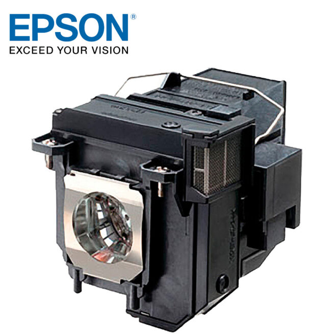 Epson projektorilamppu ELPLP80 1 Epson ELPLP80 -alkuperäinen projektorilamppu Alkuperäinen Epson projektorilamppu ELPLP80 (V13H010L80). Lamppu on helppo vaihtaa mukana tulevan kotelon kanssa. Yhteensopiva EB-595Wi, EB585Wi, EB-585W, EB-580, EB-1420Wi, EB-1430Wi -projektoreiden kanssa. Lampun takuu 12 kk