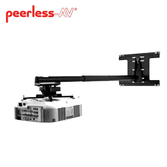 Peerless PSTK 028 2 Peerless PSTK-028-W -projektorin seinäkiinnike, maks. 22 kg Peerless-AV® Short Throw Projector Mounts tarjoavat asennusjoustavuutta sekä yksittäisiin että kaksinkertaisiin kiinnikkeisiin. Universaali telescoping-varsi on helposti säädettävissä eri lyhyen heijastusetäisyyden vaatimuksiin, ja PSTK-sarja tarjoaa jopa 6 tuuman (152 mm) sivusuuntaisen säädön täydellistä projektorin sijoittelua varten. Tämä kattava paketti sisältää Peerless-AV:n Universal Precision Gear Projector Mountin, joka tekee kuvan kohdistamisesta yhtä helppoa kuin nupin kääntö. Musta tai valkoinen