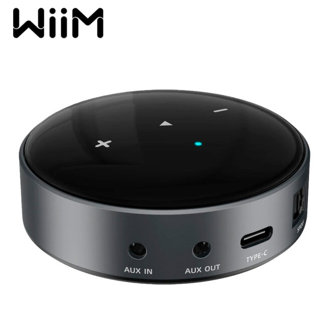 WiiM 4 WiiM Mini audiostriimeri/ multiroom- verkkosoitin Erittäin helppokäyttöinen kompakti verkkostriimeri, jonka mobiilisovellus tarjoaa eturivin striimauspalvelut ja mahdollisuuden koko kodin langattoman äänijärjestelmän luomiseen. WiiM Mini tukee korkean resoluution äänen toistoa WiFi-yhteydellä. Sen avulla voit tuoda laadukasta äänisisältöä Apple AirPlay 2:n ja Spotify/TIDAL Connectin kautta jo olemassa olevaan äänijärjestelmääsi.