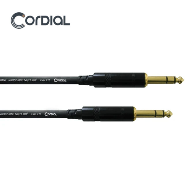 Cordial CFM VV radiokulma.fi Cordial CFM VV Balansoitu 6.3mm TRS kaapeli Balansoitu audiokaapeli studiomonitoreille, äänikorteille ja moneen muuhun käyttöön. Spiraalinen suojavaippa eristää kaapelin tehokkaasti häiriöltä ja takaa näin ollen puhtaimman mahdollisen signaalin. Korkealaatuiset Rean by Neutrik liittimet on kokometalliset kullatuilla kontakteilla ja korkean laadun takaamiseksi jokainen liitin on juotettu käsin.