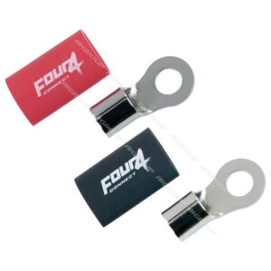 FOUR Connect 4-690918 M8 rengasliitin 20mm2, 1x punainen ja 1x musta