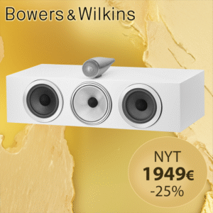 Bowers & Wilkins HTM71 S3 -keskikaiutin valkoisena, -25 % kampanja Radiokulma.fi