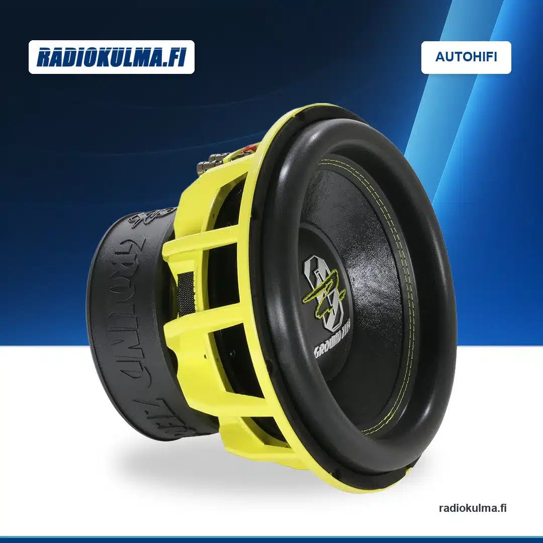 Ground Zero GZHW 30XSPL-D2 12 tuuman SPL-subwoofer etuviistosta kuvattuna.