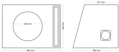 R-Audio 10" RA-250MM/RF Refleksitunnelikotelo MDF Musta - Image 3