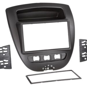 2-DIN facia Toyota Aygo / Citroen C1 / Peugeot 107 05> black