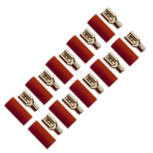 FOUR Connect 4-690746 lattaliitin 6.0mm2, 6.3mm, punainen, 10kpl