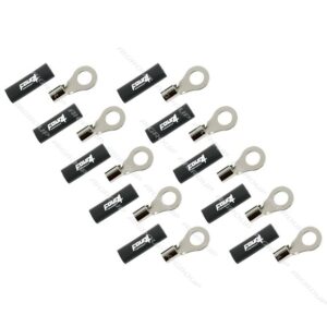 FOUR Connect 4-690961 M8 rengasliitin 10mm2, 10x musta