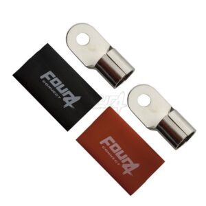 FOUR Connect 4-690973 M8 rengasliitin 70-100mm2, 1x musta ja 1x punainen