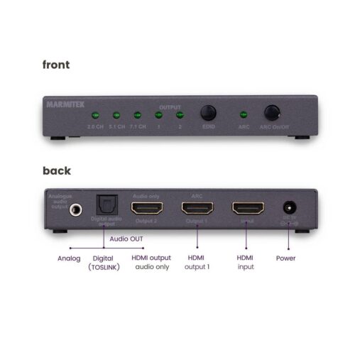 Marmitek Connect AE24 UHD 2.0 ARC HDMI-audioerotin - Image 3