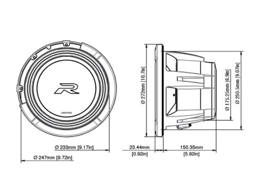 Alpine R2-W10D2 (2 x 2ohm) 10″ Subwoofer - Image 5