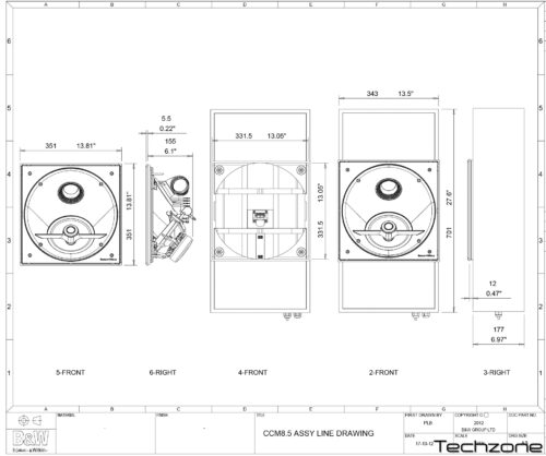 Bowers & Wilkins CCM8.5D BB esiasennuskotelo 800-sarjan kattoupotukseen - Image 3