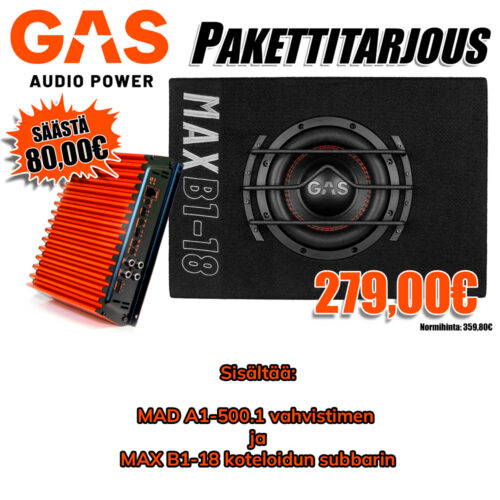 GAS 8" Subbaripaketti MAD A1-500.1 ja MAX B1-18