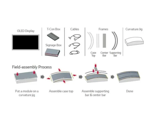 LG 55EF5C-M3 55" joustava Curved OpenFrame OLED Signage 3 näytön sarja - Image 9