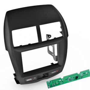 2-DIN Soitinkehys Mitsubishi ASX 09/2010-09/2014 > Musta