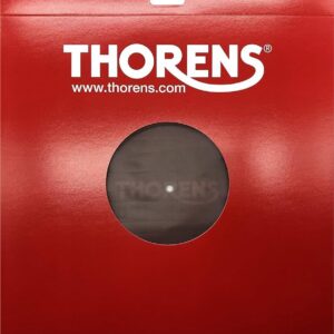 Thorens nahkainen levymatto logolla