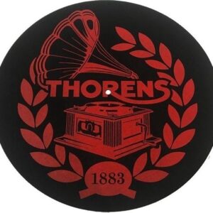 Thorens huopainen levymatto logolla
