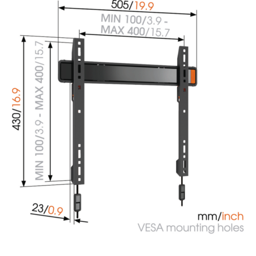 Vogels Wall 2205 VESA 400 Kiinteä tv teline