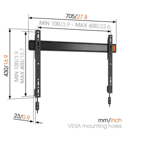 Vogels Wall 2305 VESA 400/600 Kiinteä TV teline