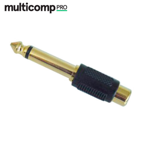 Multicomp Pro Audioadapteri, 6.3mm uros - RCA naaras