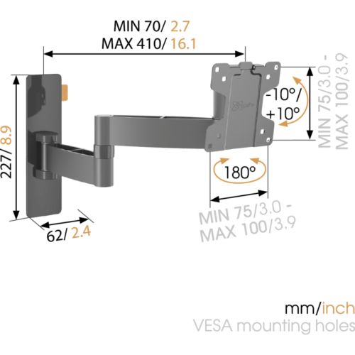 Vogels Wall PFW 1040 VESA Kääntyvä seinäteline