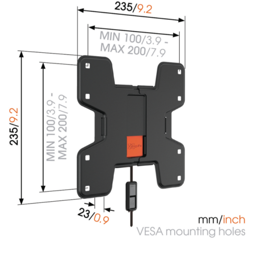 Vogels Wall 2105 VESA 200 Kiinteä tv seinäteline