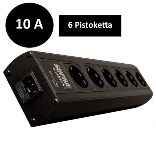 Supra MD06 SPC jakopistorasia, musta, 6 pistoketta