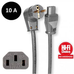 Supra LORAD SPC 2.5 mm2 virtajohto, kulmapistokkeella