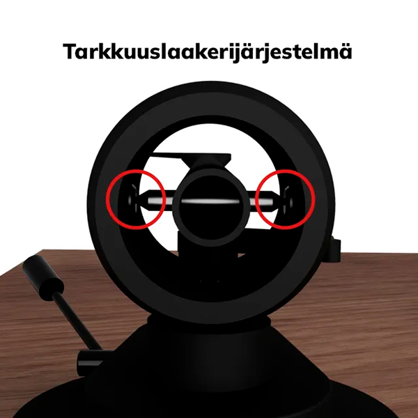 Pro-Ject E1.2. Tarkkuuslaakerijärjestelmä ilman välystä.