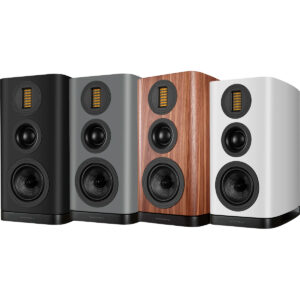 Wharfedale EVO 5.2 – 3-tie AMT-jalustakaiutinpari (165 mm Kevlar, 50 mm dome), koko värivalikoima musta, harmaa, pähkinä ja valkoinen