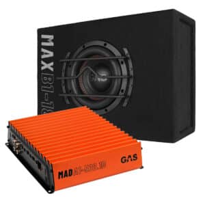 GAS MAD MAX 8 bassopaketti 8" subwooferilla ja 500w monovahvistimella.