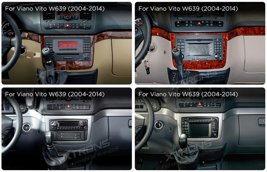 Xtrons PXP14M639GDAB | MB Viano/Vito W639 (2004-2014) Android 14 2din soitin 