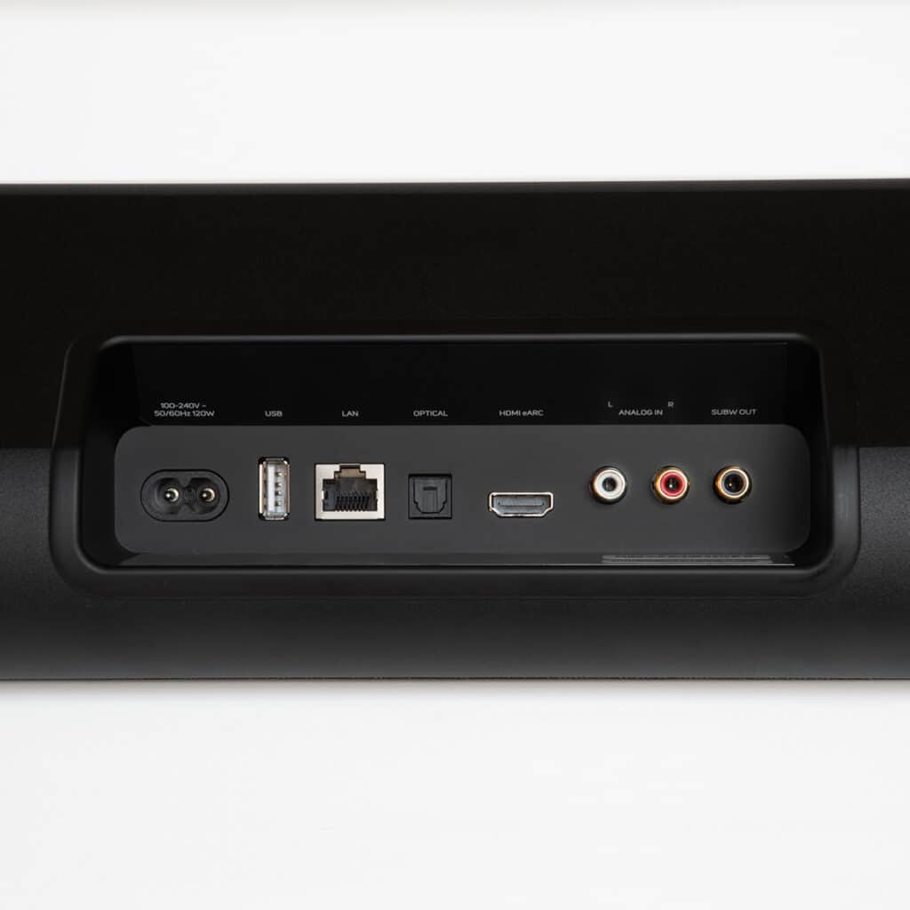 Bluesound PULSE CINEMA MINI (P431) liitännät.