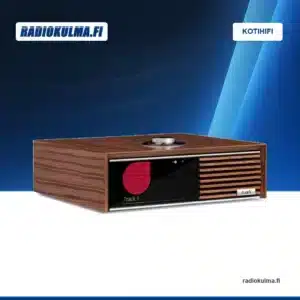 Ruark Audio R610: pähkinäviimeistely etuviistosta.