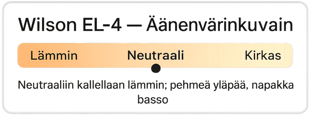 Wilson EL-4 hyllykaiutin Exclusive Line, äänenvärinkuvain