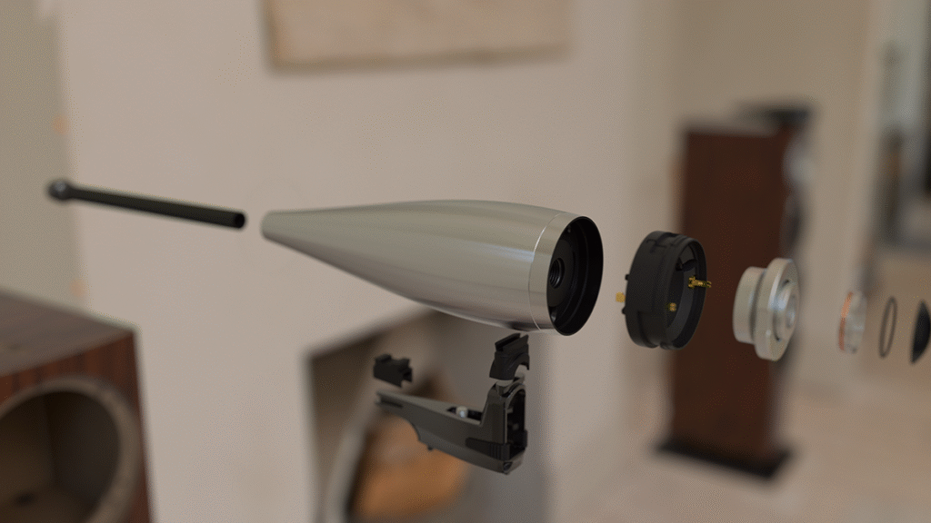 Bowers & Wilkins 702 S3 Solid Body Tweeter-on-Top hiilikupolidiskantti räjäytyskuva