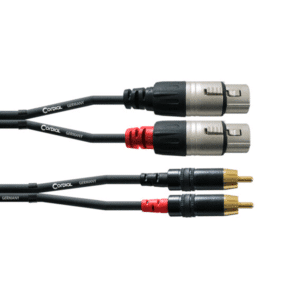 Cordial CFU FC RCA XLR-naaras stereokaapeli Neutrik-liittimillä, häiriösuojattu audiokaapeli hifi- ja studiokäyttöön